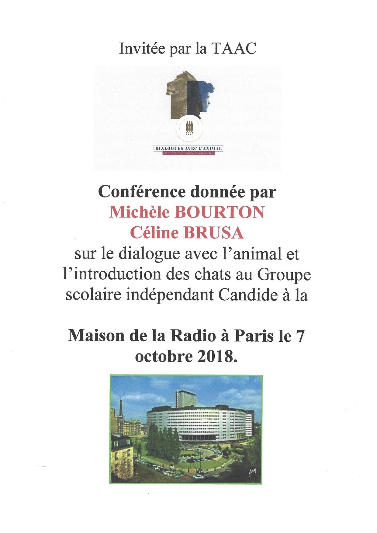 Affiche conférence Maison de la Radio - Paris - Octobre 2018